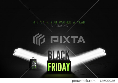 Black Friday 60 percent sale vector banner template 58600086