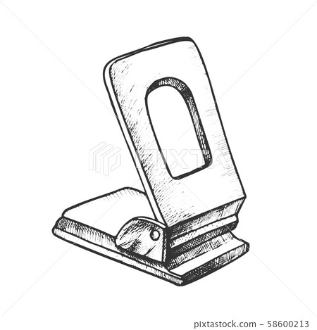 Puncher Stationery Equipment Monochrome Vector Puncher Stationery Equipment Monochrome Vector 58600213