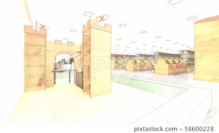 Library No People Illustration 65 - Stock Illustration [58600228] - PIXTA