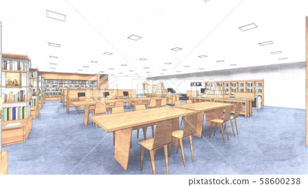 Library No People Illustration 56 - Stock Illustration [58600238] - PIXTA