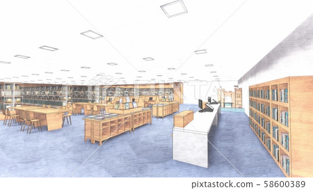 Library No People Illustration 43 - Stock Illustration [58600389] - PIXTA