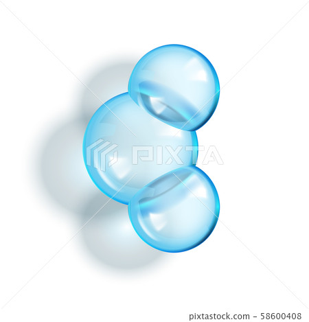 H2O Water Molecule Glossy Chemical Model Vector H2O Water Molecule Glossy Chemical Model Vector 58600408