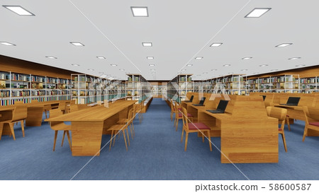 Library No People Illustration 13 58600587