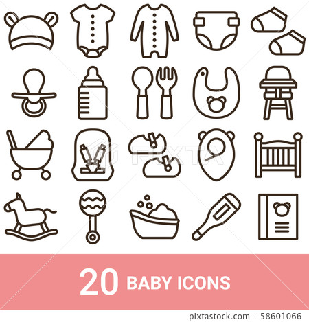 Product icon baby line 20 sets 58601066