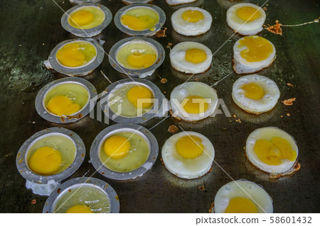 Fried eggs at local restaurant Fried eggs at local restaurant 58601432