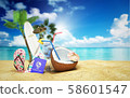 Concept travel to tropical countries Different 58601547
