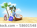 Concept travel to tropical countries Different 58601548