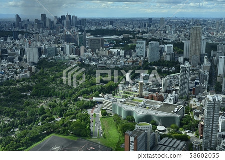 六本木Hills Mori Tower觀察室的杰拉拉下雨東京天際線景觀 58602055