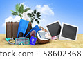 Concept travel to tropical countries Different 58602368