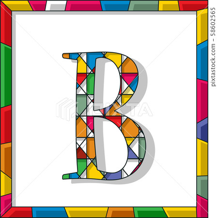Letter B in stained glass Letter B in stained glass 58602565