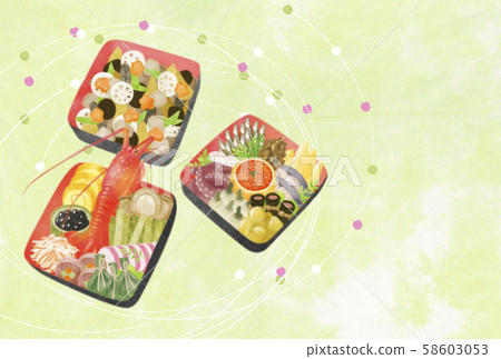 [新年賀卡明信片設計]新年菜餚 58603053