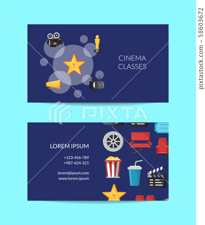 Vector cinema business card template talent agency 58603672