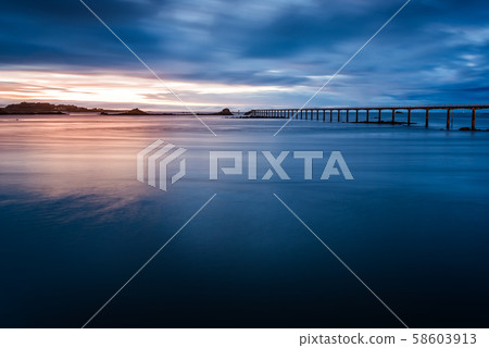 Scenic view of the jetty of the bay of Roscoff 58603913