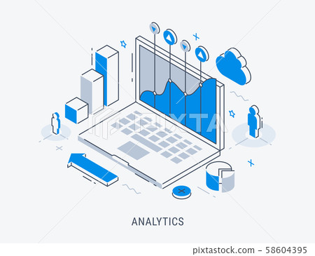 Business analytic isometric illustration 58604395