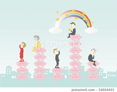 Money, wealth and poverty, rich and poor 4 58604403