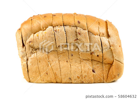 whole wheat sliced loaf of bread 58604632