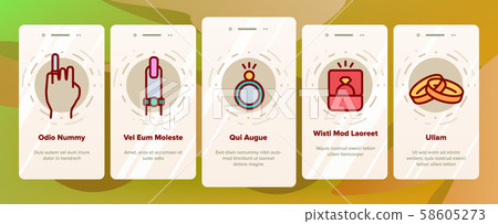 Ring Jewelry Onboarding Elements Icons Set Vector 58605273