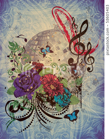 Grunge Disco Ball Silver 58605403