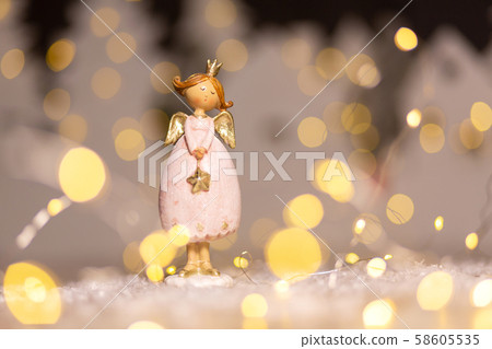 Decorative Christmas-themed figurines. Statuette 58605535