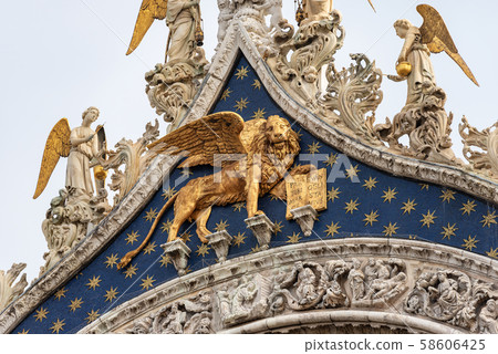 Winged lion - Basilica of San Marco - Venice Italy 58606425
