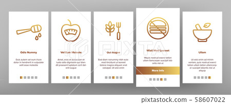 Healthy Food Nutrition Onboarding Icons Set Vector 58607022