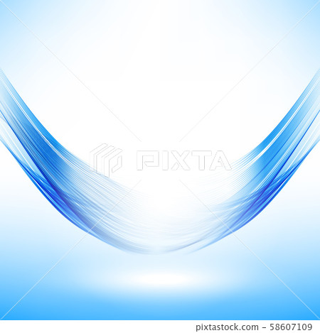 Abstract wave design element. Blue wavy lines - Stock Illustration ...
