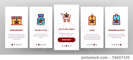 Rasta Shop Onboarding Vector Icons Set Rasta Shop Onboarding Vector Icons Set 58607195