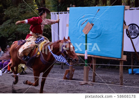 Nikko Toshogu Shrine Autumn Festival Yabusame Ritual Nikko Toshogu Shrine Autumn Festival Yabusame Ritual 58608178