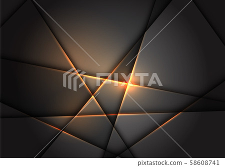 Abstract gold line light polygon on grey metallic design modern luxury futuristic background vector illustration. Abstract gold line light polygon on grey metallic design modern luxury futuristic background vector illustration. 58608741