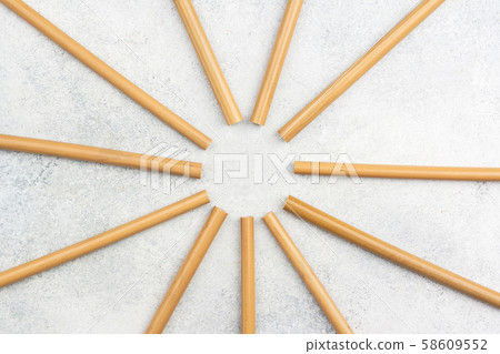 Bamboo straws on white Bamboo straws on white 58609552