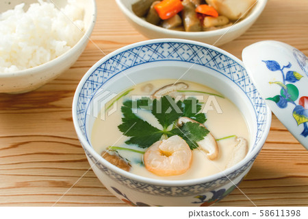 Savory egg custard Savory egg custard 58611398