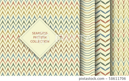 Seamless vector ethnic textile pattern set. Seamless vector ethnic textile pattern set. 58611706