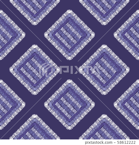 Abstract embroidery carpet geometric tile seamless pattern.Tile shapes backdrop. 58612222