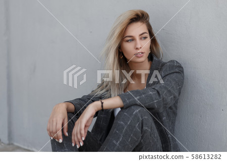Stylish beautiful young model woman Stylish beautiful young model woman 58613282
