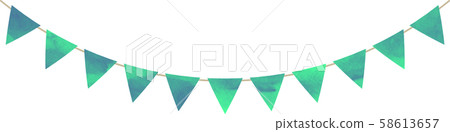 Flag_Triangle_Garland_Watercolor_Green_Blue Green_Blue Green 58613657
