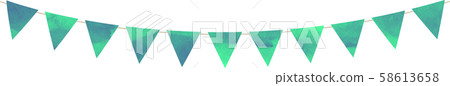 Flag_Triangle_Garland_Watercolor_Green_Blue Green_Blue Green 58613658