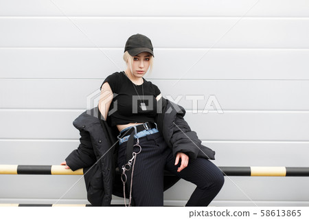 Beautiful young model woman 58613865