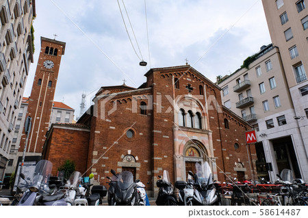 Milan san bavila church cloudy sky 58614487