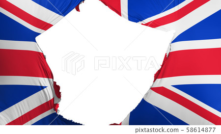 Cracked United Kingdom UK flag Cracked United Kingdom UK flag 58614877