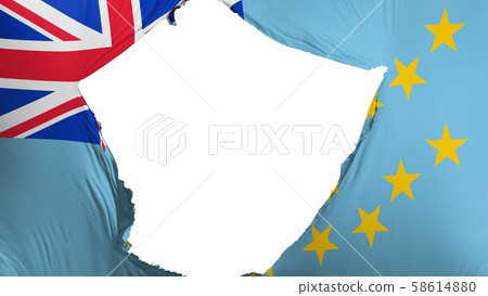 Cracked Tuvalu flag 58614880