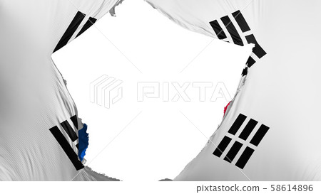 Cracked South Korea flag 58614896