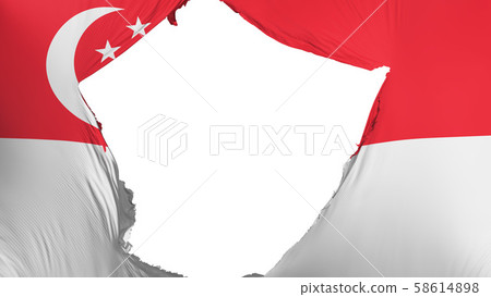 Cracked Singapore flag Cracked Singapore flag 58614898