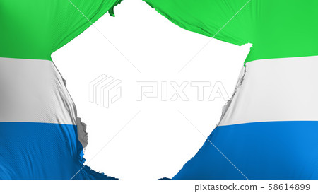 Cracked Sierra Leone flag 58614899