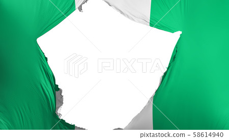 Cracked Nigeria flag Cracked Nigeria flag 58614940