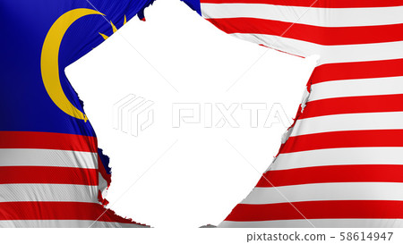 Cracked Malaysia flag 58614947