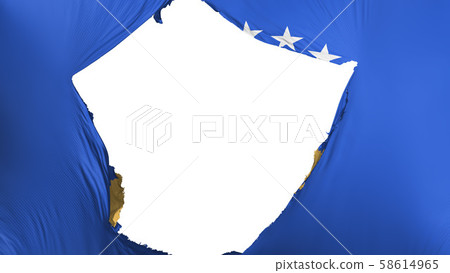 Cracked Kosovo flag 58614965