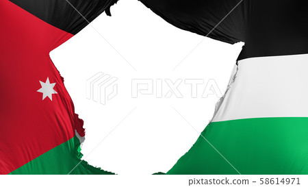 Cracked Jordan flag Cracked Jordan flag 58614971
