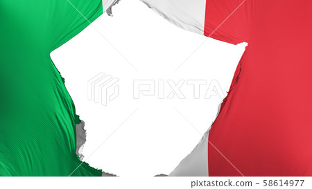 Cracked Italy flag Cracked Italy flag 58614977