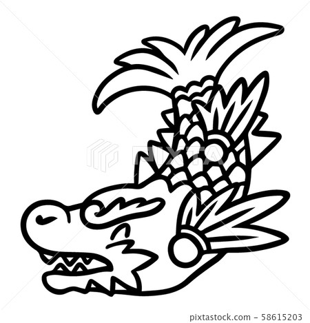 Illustration of smiling killer whale (line only) Illustration of smiling killer whale (line only) 58615203