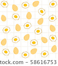 Eggs patterns on various patterned backgrounds 58616753